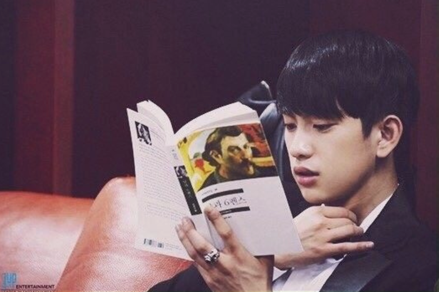 Got7 Jinyoung reading a book